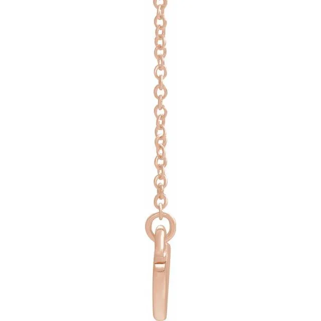 Necklaces TreasureFineJewelers 14K Rose Aquamarine Heart 16 Necklace