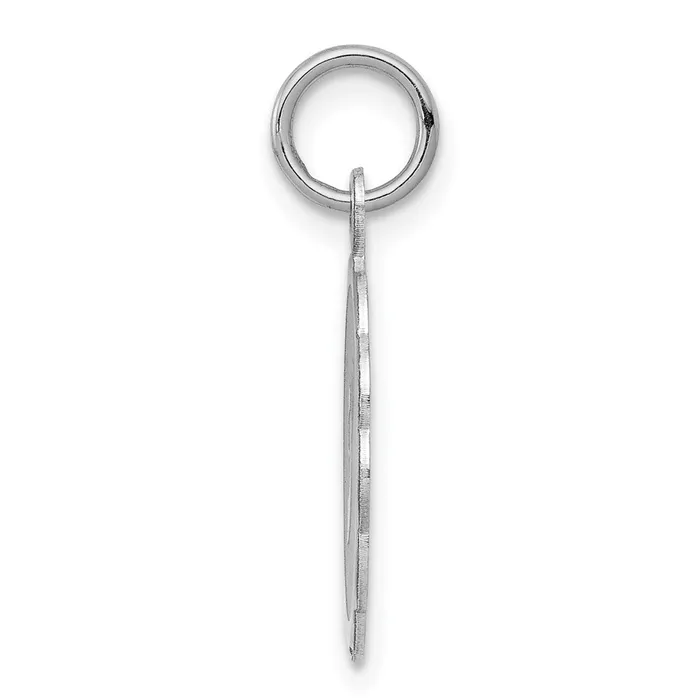 Necklaces TreasureFineJewelers Sterling SilverRhodiumplated Brocaded Letter J Initial Pendant