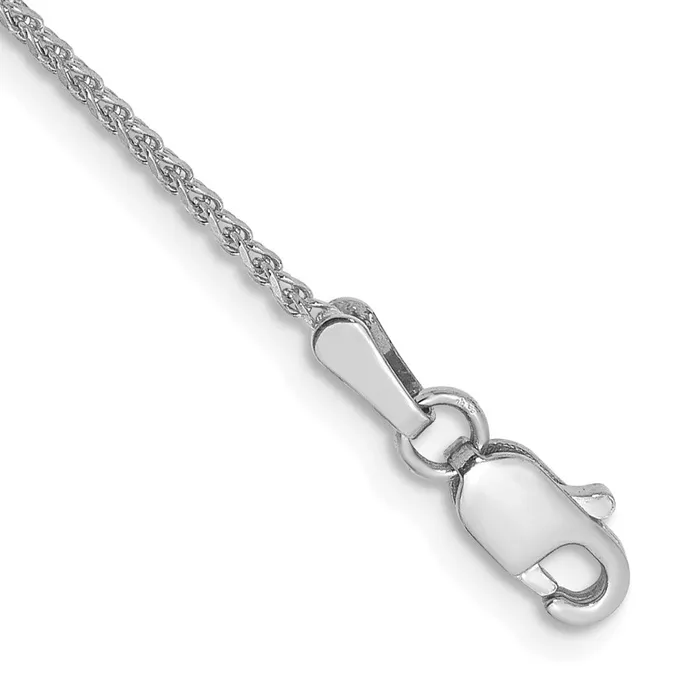 Rings 14K White Gold 10 inch 125mm Diamondcut Spiga with Lobster Clasp Anklet TreasureFineJewelers