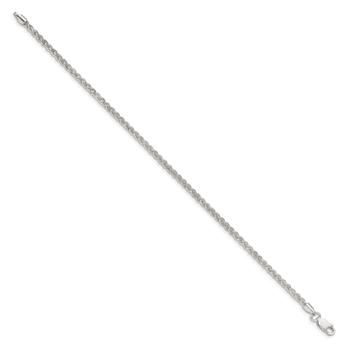 Rings TreasureFineJewelers Sterling Silver 25mm Round Spiga Chain