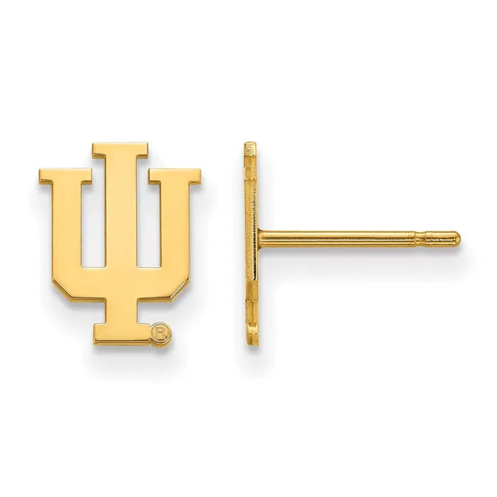 Sterling Silver Goldplated Indiana University IU Extra Small Post Earrings TreasureFineJewelers Earrings Sterling Silver Goldplated Indiana University IU Extra Small Post Earrings TreasureFineJewelers Earrings