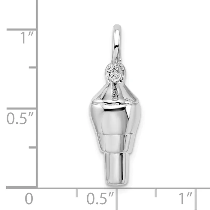 Sterling Silver Polished 3D Swivel wShackle Bail Pendant TreasureFineJewelers Necklaces