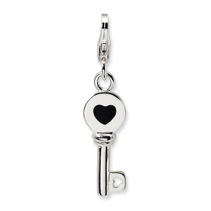 Sterling Silver RH 3D Enameled Key wLobster Clasp Charm TreasureFineJewelers Rings