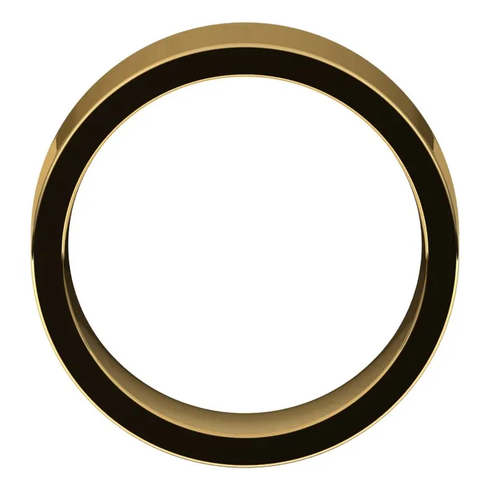 TreasureFineJewelers 14K Yellow Gold 8 mm flat comfort fit Wedding Band Rings