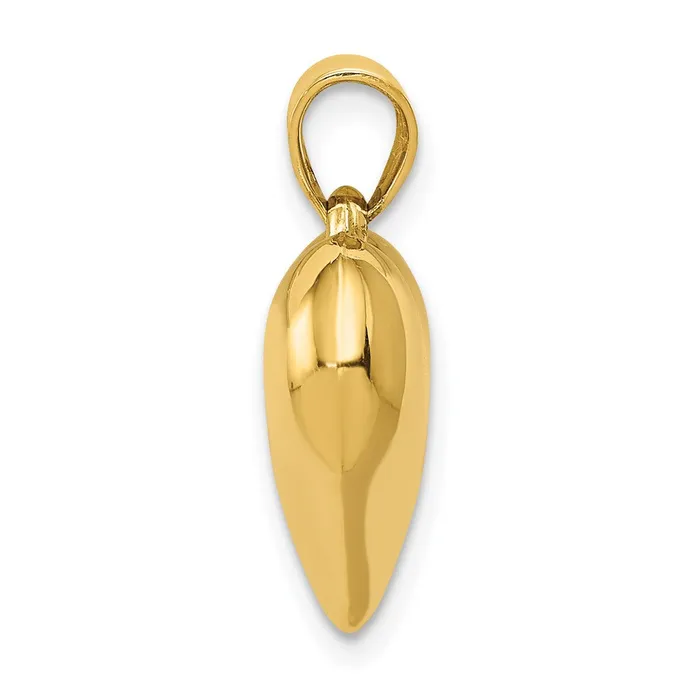 TreasureFineJewelers Necklaces 14K Polished 3D Puffed Heart Pendant