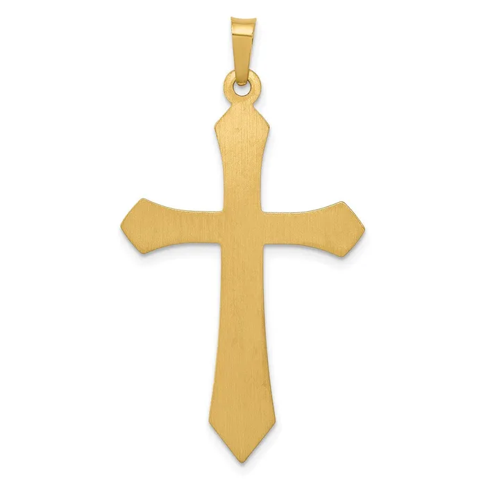 TreasureFineJewelers Necklaces 14k Yellow Gold Polished Passion Cross Pendant