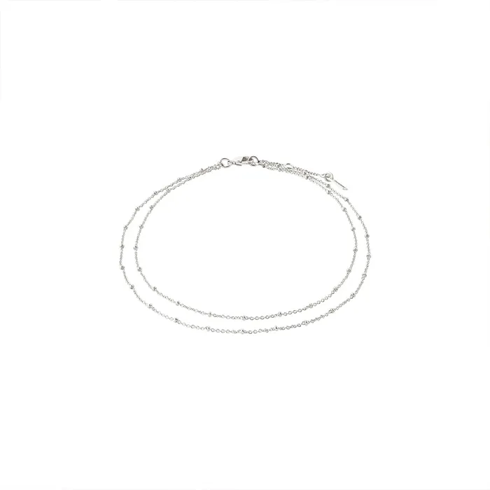 Pilgrim Elka Silver Plated Ankle Chain Necklaces