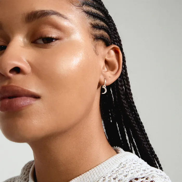 Pilgrim Rings Evgenia Silver Plated Hoops