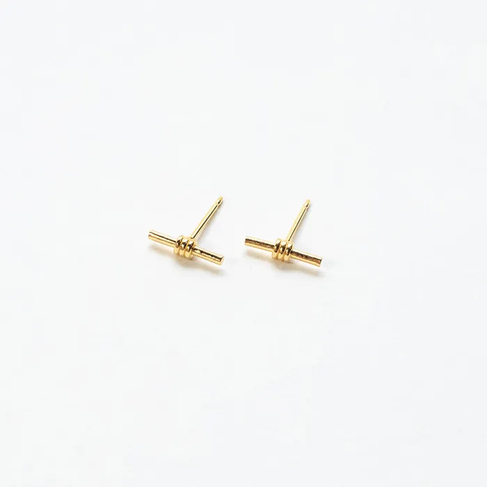 PreStyled Sets Tashi Gold Vermeil Wrapped Bar Studs