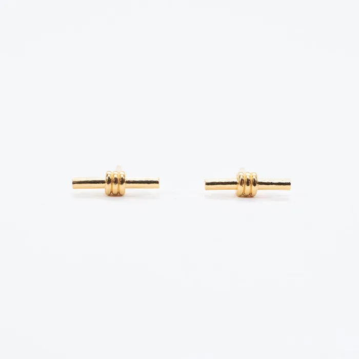PreStyled Sets Tashi Gold Vermeil Wrapped Bar Studs