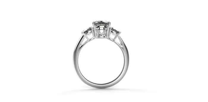 Rings MyUniqueRing Skull Engagement Ring 14k White Gold Skull Ring