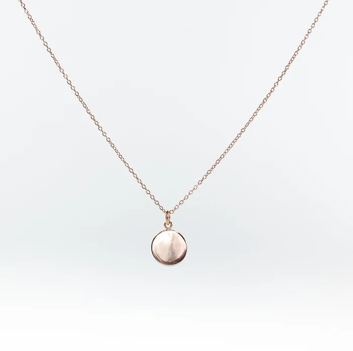 Silver Lotus Necklaces Round Disc Necklace