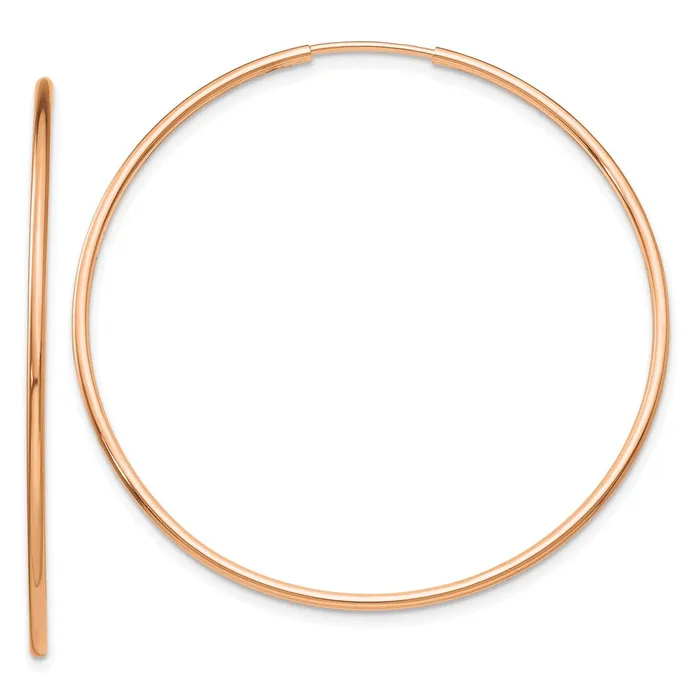 10k Rose Gold Polished Endless Tube Hoop EarringsWBC10T967R WB Choice Jewelry Earrings 10k Rose Gold Polished Endless Tube Hoop EarringsWBC10T967R WB Choice Jewelry Earrings