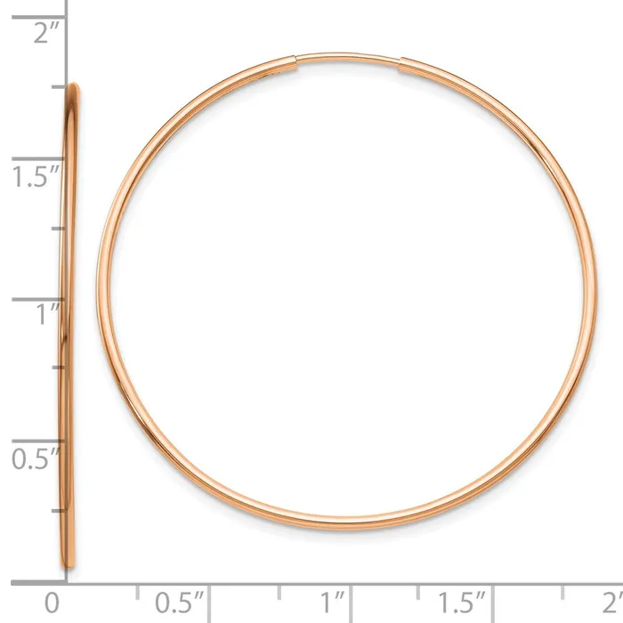 10k Rose Gold Polished Endless Tube Hoop EarringsWBC10T967R WB Choice Jewelry Earrings 10k Rose Gold Polished Endless Tube Hoop EarringsWBC10T967R WB Choice Jewelry Earrings