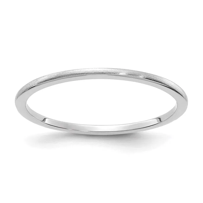 10K White Gold 12mm Half Round Satin Stackable Band1STK24120W4WBC WB Choice Jewelry Rings
