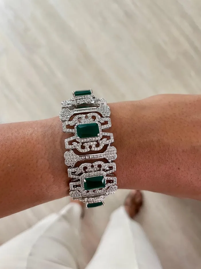 Andros Diamond Emerald Bracelet PRERTO ECOMMERCE PRIVATE LIMITED Bracelets Andros Diamond Emerald Bracelet PRERTO ECOMMERCE PRIVATE LIMITED Bracelets
