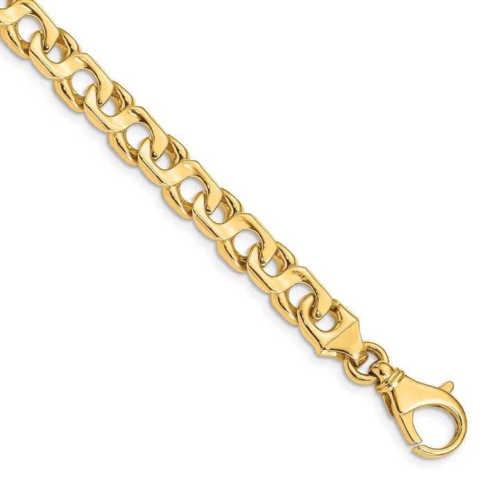 Bracelets WB Choice Jewelry 14K 74mm Handpolished Fancy Link BraceletWBCLK1788 Bracelets WB Choice Jewelry 14K 74mm Handpolished Fancy Link BraceletWBCLK1788