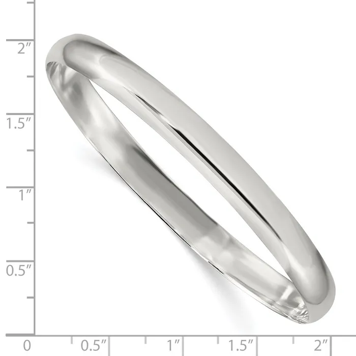 Bracelets WB Choice Jewelry Sterling Silver 625mm Solid Polished Plain SlipOn Bangle BraceletWBCQB239 Bracelets WB Choice Jewelry Sterling Silver 625mm Solid Polished Plain SlipOn Bangle BraceletWBCQB239