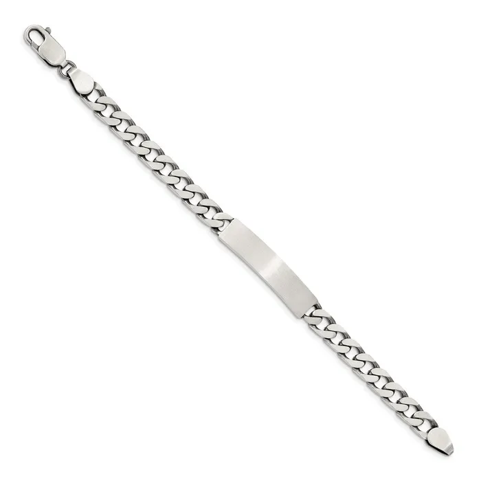 Bracelets WB Choice Jewelry Sterling Silver 8inch Engraveable Antiqued Curb Link ID BraceletWBCQID1208 Bracelets WB Choice Jewelry Sterling Silver 8inch Engraveable Antiqued Curb Link ID BraceletWBCQID1208