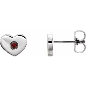 Earrings 14K White Mozambique Garnet Heart Earrings 86336604PSTWBC WB Choice Jewelry Earrings 14K White Mozambique Garnet Heart Earrings 86336604PSTWBC WB Choice Jewelry