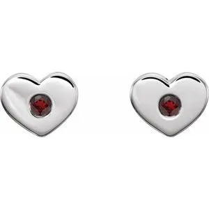 Earrings 14K White Mozambique Garnet Heart Earrings 86336604PSTWBC WB Choice Jewelry Earrings 14K White Mozambique Garnet Heart Earrings 86336604PSTWBC WB Choice Jewelry