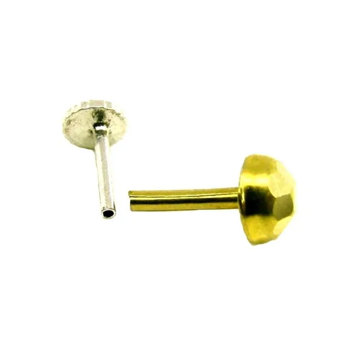 Karizma Jewels Earrings Indian Style Fancy Body Jewelry Piercing Nose Stud Pin Solid Real 14k Yellow Gold