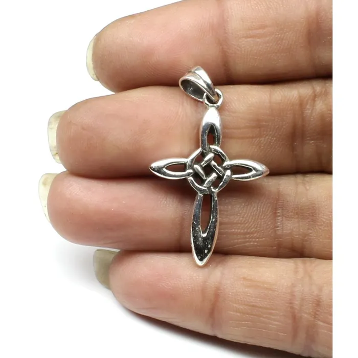 Karizma Jewels Necklaces Jesus Cross Sleeve 925 Sterling Silver religious God Pendant