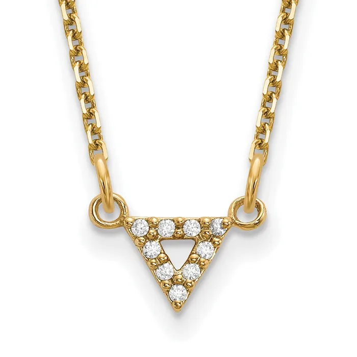 Necklaces 14k A Quality Diamond 6mm Triangle NecklaceWBCXP5010A WB Choice Jewelry Necklaces 14k A Quality Diamond 6mm Triangle NecklaceWBCXP5010A WB Choice Jewelry