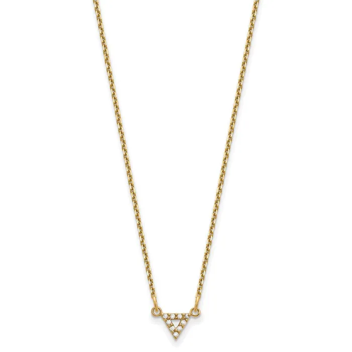 Necklaces 14k A Quality Diamond 6mm Triangle NecklaceWBCXP5010A WB Choice Jewelry Necklaces 14k A Quality Diamond 6mm Triangle NecklaceWBCXP5010A WB Choice Jewelry
