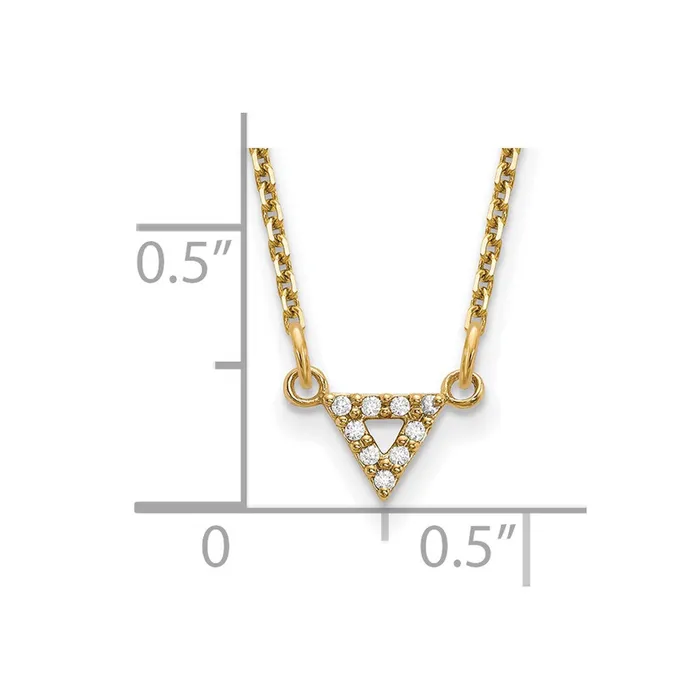 Necklaces 14k A Quality Diamond 6mm Triangle NecklaceWBCXP5010A WB Choice Jewelry Necklaces 14k A Quality Diamond 6mm Triangle NecklaceWBCXP5010A WB Choice Jewelry