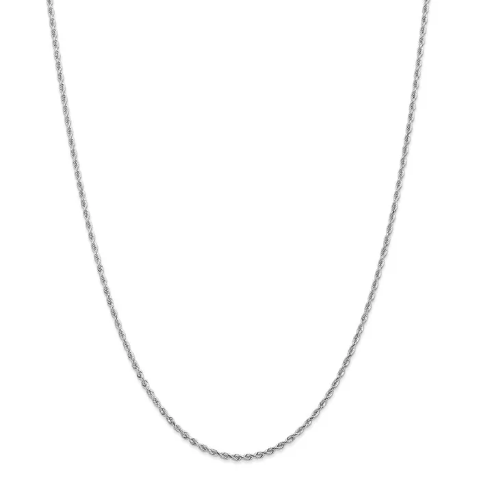 Necklaces WB Choice Jewelry 10k White Gold 2mm DC Quadruple Rope ChainWBC10WQT01624 Necklaces WB Choice Jewelry 10k White Gold 2mm DC Quadruple Rope ChainWBC10WQT01624