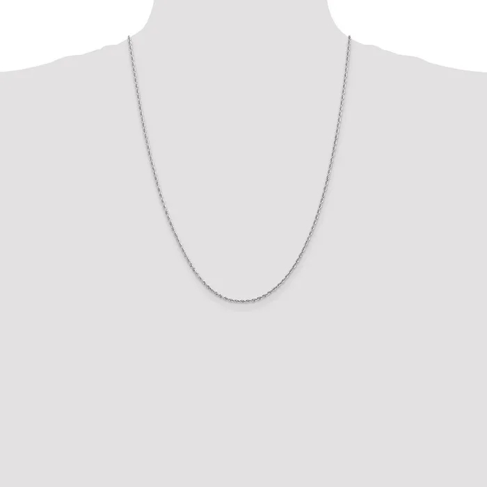 Necklaces WB Choice Jewelry 10k White Gold 2mm DC Quadruple Rope ChainWBC10WQT01624 Necklaces WB Choice Jewelry 10k White Gold 2mm DC Quadruple Rope ChainWBC10WQT01624