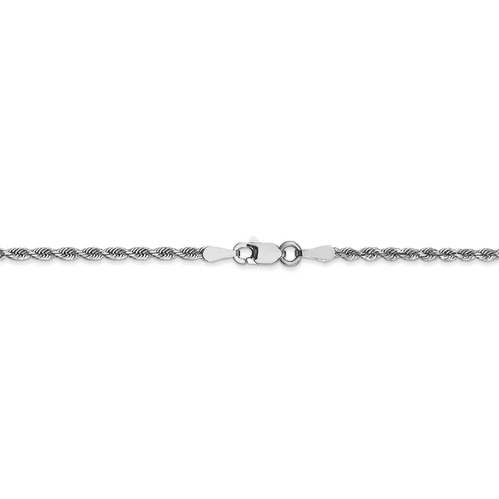 Necklaces WB Choice Jewelry 10k White Gold 2mm DC Quadruple Rope ChainWBC10WQT01624 Necklaces WB Choice Jewelry 10k White Gold 2mm DC Quadruple Rope ChainWBC10WQT01624