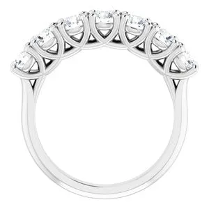 Platinum 38 mm Round SevenStone Anniversary Band Mounting 12282960022PSTWBC WB Choice Jewelry Rings Platinum 38 mm Round SevenStone Anniversary Band Mounting 12282960022PSTWBC WB Choice Jewelry Rings