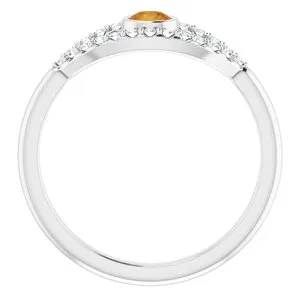 Platinum Citrine White Sapphire Evil Eye Ring 72064668PSTWBC WB Choice Jewelry Rings Platinum Citrine White Sapphire Evil Eye Ring 72064668PSTWBC WB Choice Jewelry Rings