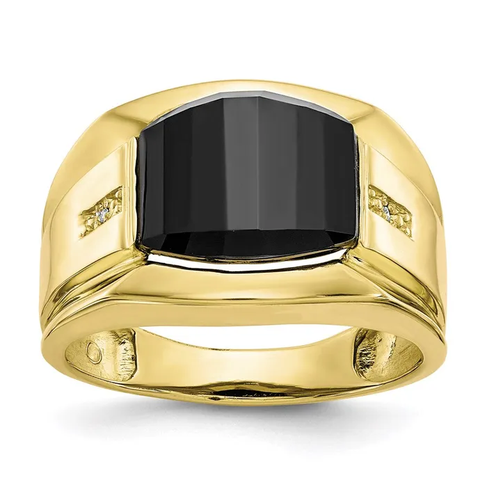 Rings 10k Mens Diamond and Black Onyx RingWBC10X158 WB Choice Jewelry