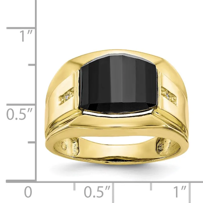 Rings 10k Mens Diamond and Black Onyx RingWBC10X158 WB Choice Jewelry