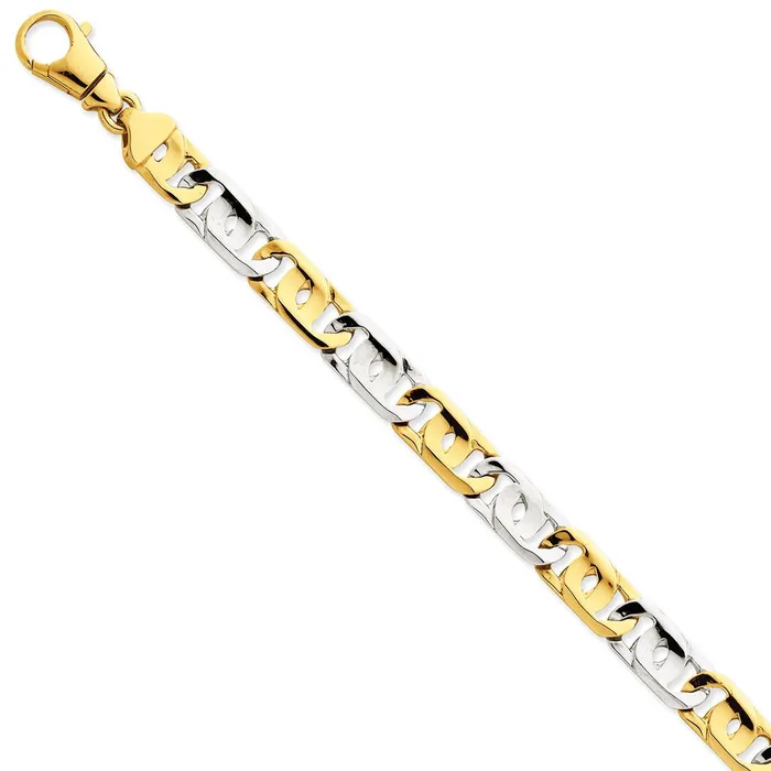 Rings WB Choice Jewelry 14k Twotone 10mm Polished Fancy Link ChainWBCLK5339