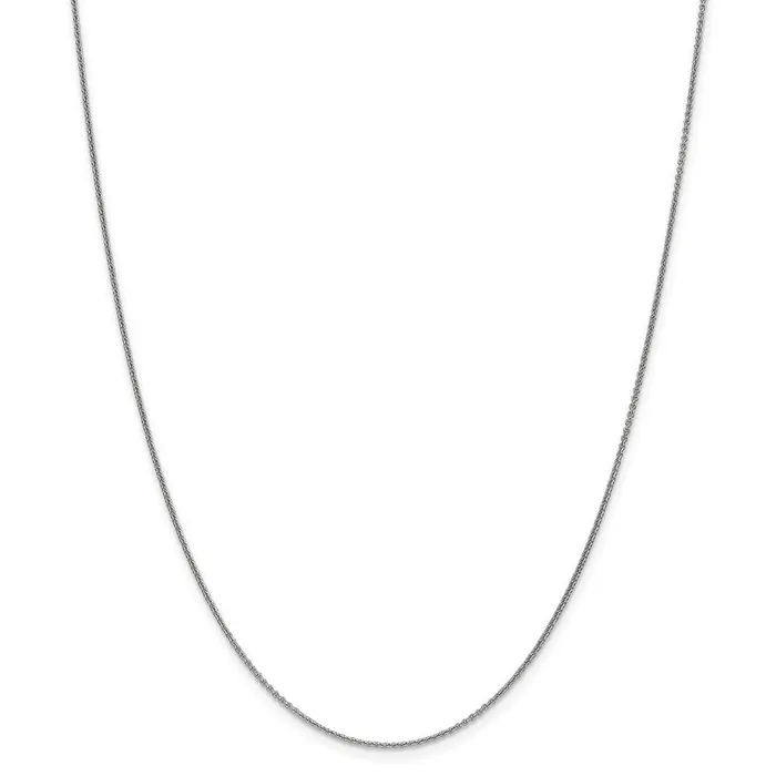 Rings WB Choice Jewelry 14k WG 1mm Round Open Link Cable ChainWBCPEN7430