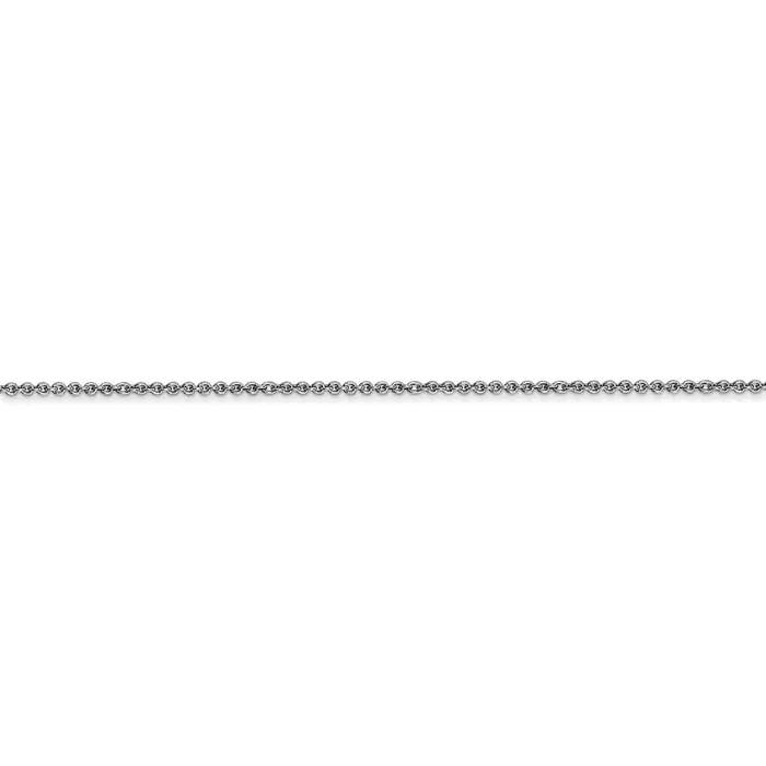 Rings WB Choice Jewelry 14k WG 1mm Round Open Link Cable ChainWBCPEN7430 Rings WB Choice Jewelry 14k WG 1mm Round Open Link Cable ChainWBCPEN7430