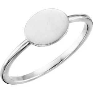 Rings WB Choice Jewelry Continuum Sterling Silver Oval Engravable Ring514021000PSTWBC