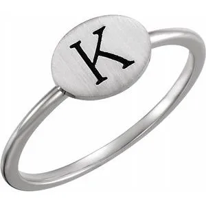 Rings WB Choice Jewelry Continuum Sterling Silver Oval Engravable Ring514021000PSTWBC Rings WB Choice Jewelry Continuum Sterling Silver Oval Engravable Ring514021000PSTWBC