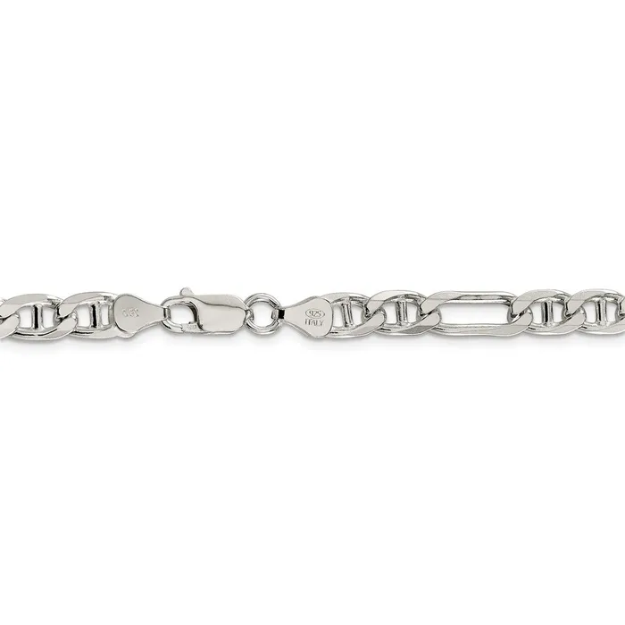 Rings WB Choice Jewelry Sterling Silver 65mm Figaro Anchor ChainWBCQAF18020 Rings WB Choice Jewelry Sterling Silver 65mm Figaro Anchor ChainWBCQAF18020