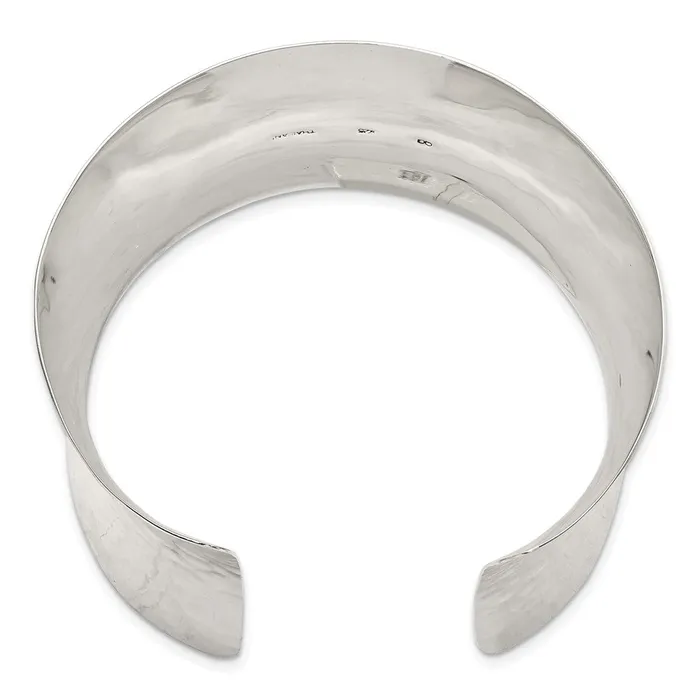 Sterling Silver 495mm Hammered Cuff BangleWBCQB495 WB Choice Jewelry Rings Sterling Silver 495mm Hammered Cuff BangleWBCQB495 WB Choice Jewelry Rings