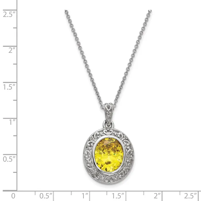 Sterling Silver CZ Old Friends Are Golden 18in NecklaceWBCQSX450 WB Choice Jewelry Necklaces Sterling Silver CZ Old Friends Are Golden 18in NecklaceWBCQSX450 WB Choice Jewelry Necklaces