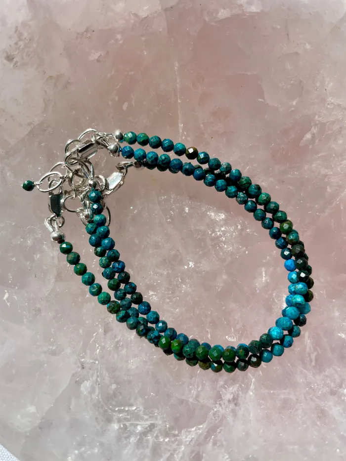 Sugar Studio Crystals Bracelets Chrysocolla Bracelet in Sterling Silver