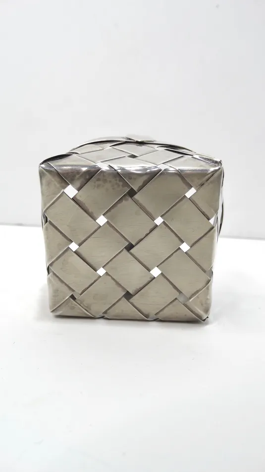 Vintage by Misty Rings Vintage Cartier Handmade Sterling Silver Small Woven Basket with Handle Vintage by Misty Rings Vintage Cartier Handmade Sterling Silver Small Woven Basket with Handle