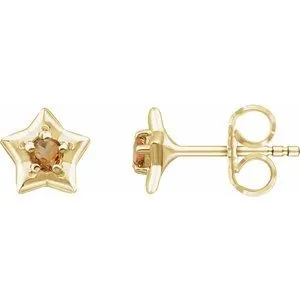 WB Choice Jewelry 14K Yellow 3 mm Round November Youth Star Birthstone Earrings 653421628PSTWBC Earrings WB Choice Jewelry 14K Yellow 3 mm Round November Youth Star Birthstone Earrings 653421628PSTWBC Earrings
