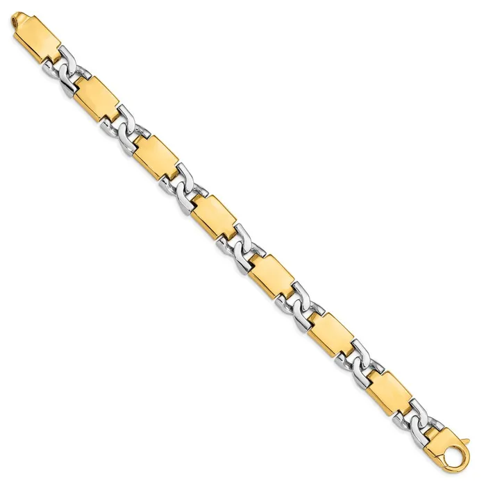WB Choice Jewelry Bracelets 14k Twotone 109mm Polished Gold Fancy Link BraceletWBCLK5439 WB Choice Jewelry Bracelets 14k Twotone 109mm Polished Gold Fancy Link BraceletWBCLK5439