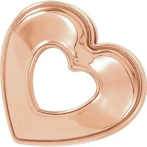 WB Choice Jewelry Necklaces 14K Rose 14x14 mm Heart Slide Pendant86097103PSTWBC WB Choice Jewelry Necklaces 14K Rose 14x14 mm Heart Slide Pendant86097103PSTWBC